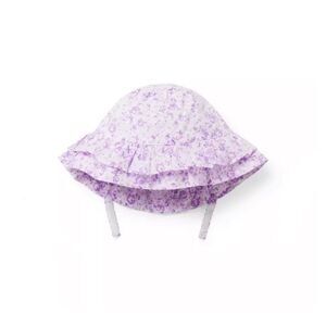 Janie & Jack Baby Floral Ruffle Sun Hat in Tallulah Lavender Size 3-6 Months